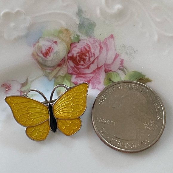 Vtg Sterling Guilloche Volmer Bahner Denmark Pin - Picture 3 of 4